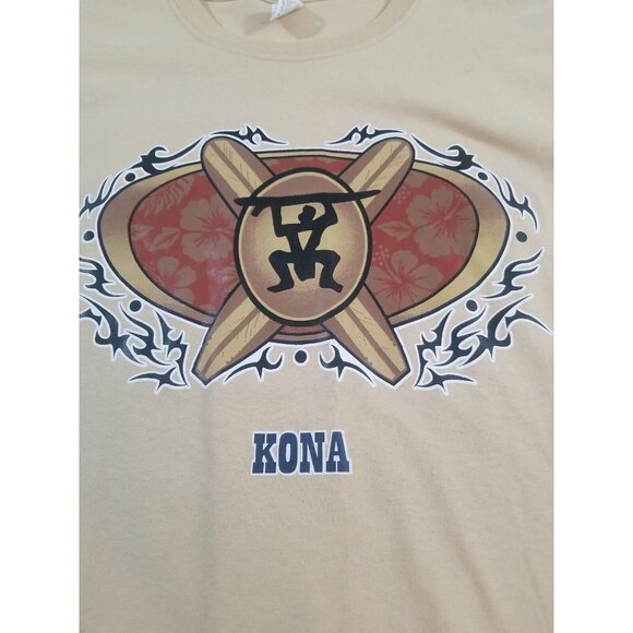 Retro Hawaii Kona Short-Sleeve XL Unisex T-Shirt Surf Boards Beige 100% Cotton - Picture 8 of 11